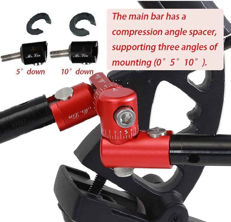 Bow Rod Stabilizer - Fully Adjustable Single Side V-Bar Mount with Quick Disconnect | AMEYXGS