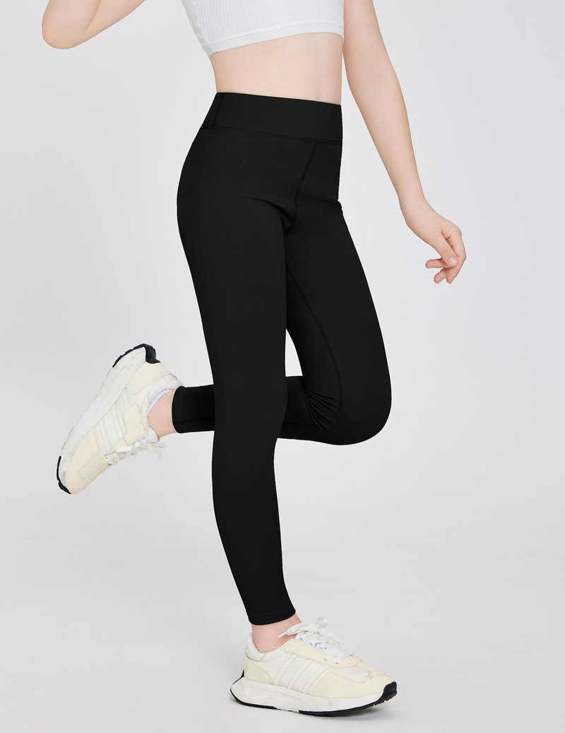 Zaclotre Girls Athletic Leggings Kids High Waisted Activewear Dance Workout Running Yoga Pants Black
