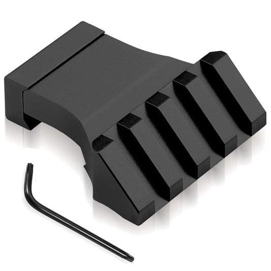 Bontok Picatinny Offset Rail Mounts, 45 Degree Picatinny Offset Aluminum Rail Low Profile Mount for lashlight Laser Sights Optics