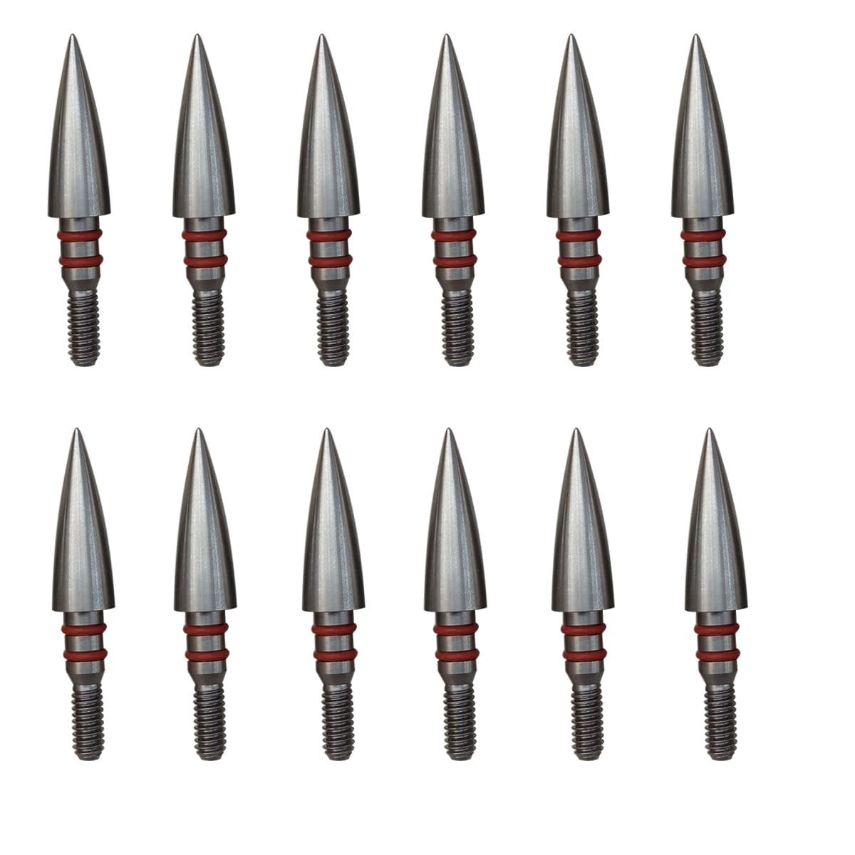 Aklisdlha 100/125/150/200 Grains Archery Field Points Practice Field Tips, Stainless Steel Archery Target Practice Hunting Arrow Tip for Recurve, Compound Bow Crossbow, Screw in Broadheads