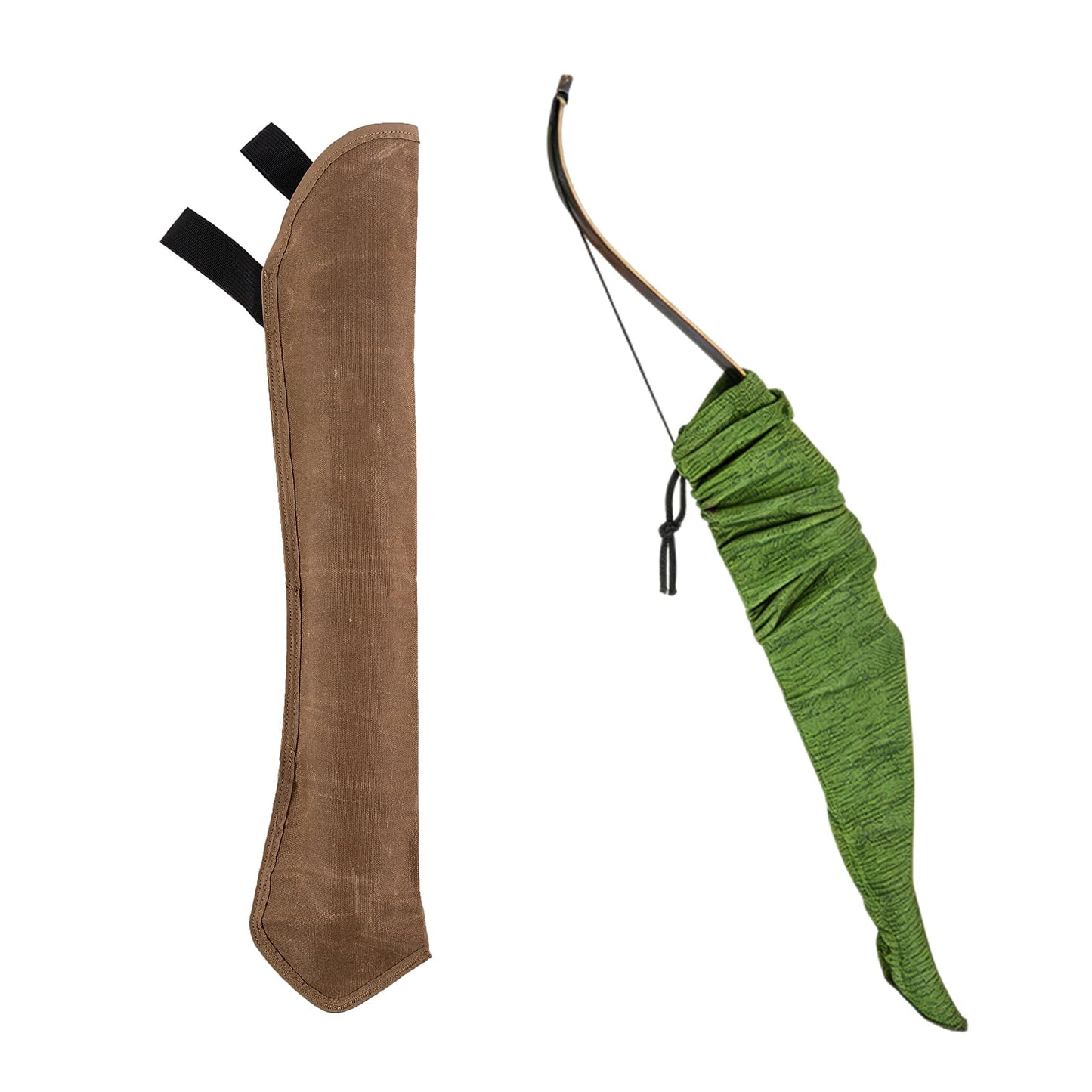 BSLGCTX Archery Recurve Bow Case, Soft Archery Bag, Elastic Recurve Bow and Longbow Storage Bags,Waxed Canvas Quiver Costume, Handmade Archer Accessories for Training and Competitions.