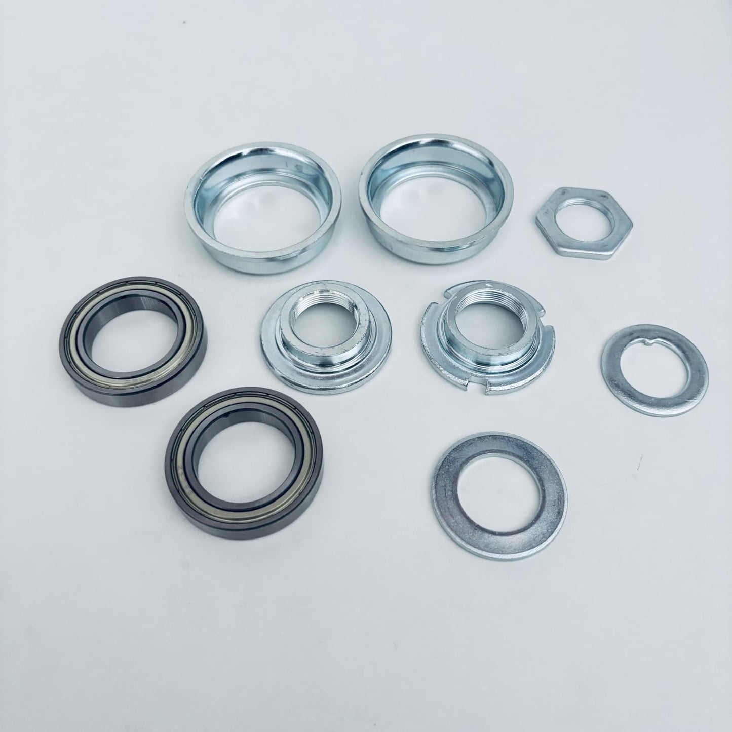 Upgrade Bottom Bracket Cup Set, for One-Piece Bottom Bracket Cup Set Silver Color (2" Cup-52mm OD)