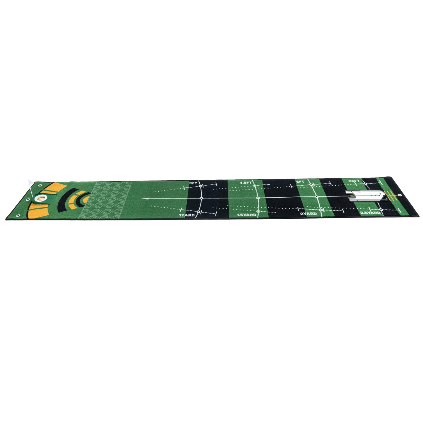 GLANC Golf Putting Practice Mat Set with Alignment Mirror & Cup, 20 in X 10 ft Training Aid Mat, Anti-Slip Backing Golf Putting Green for Indoor and Outdoor Use