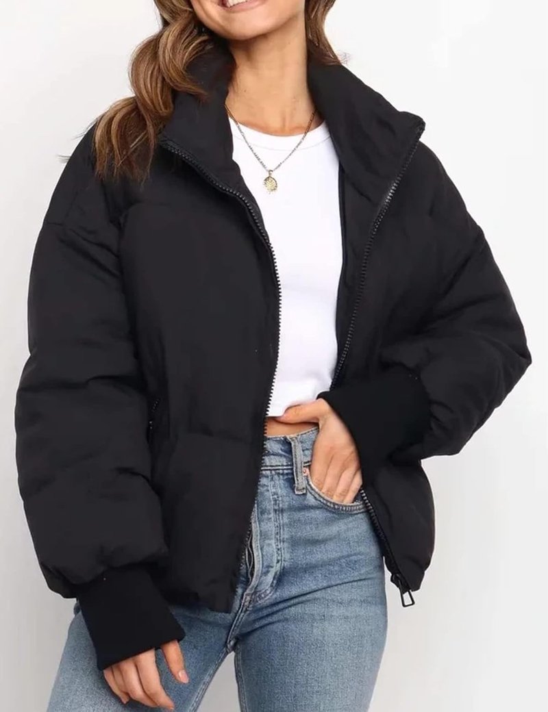 Cropped Puffer Jacket for Women - Warm Quilted Winter Coat | Stylish & Comfortable