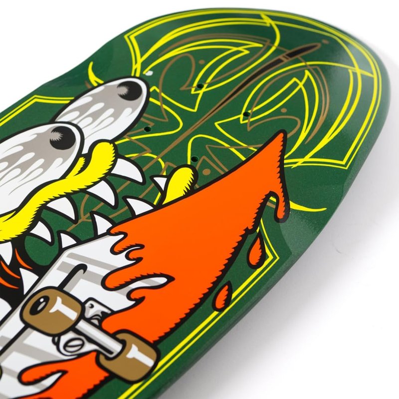 SANTA CRUZ Meek Pinstripe Slasher Green Pro 9.23in x 31.67in Skateboard Decks