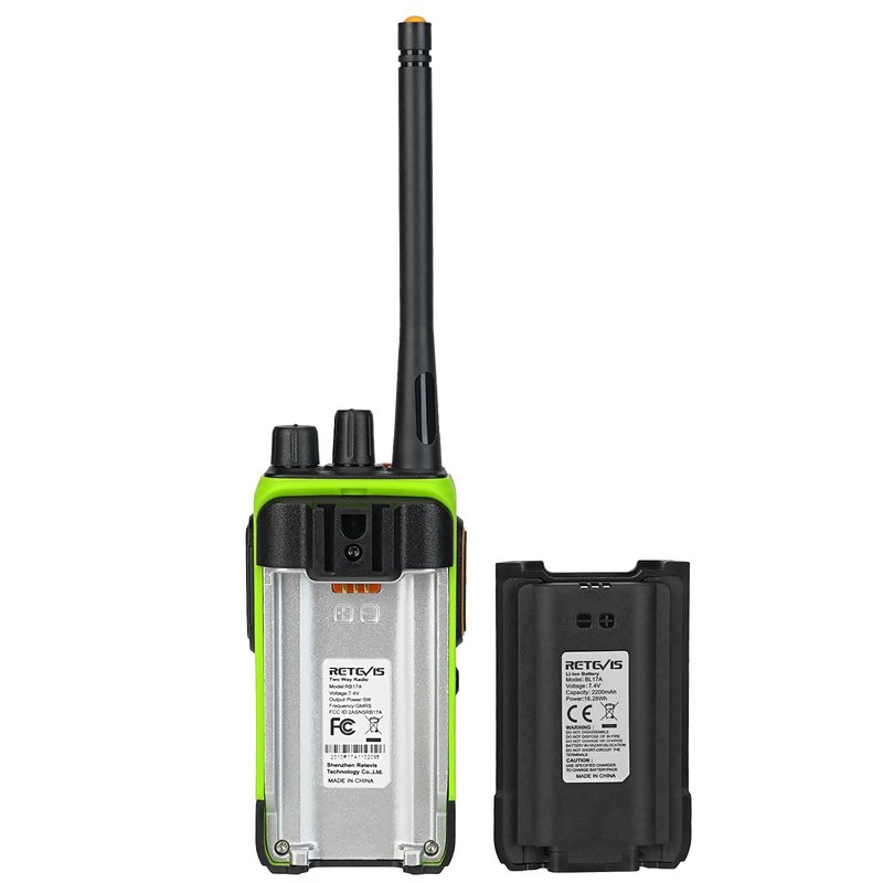Retevis RB17A Walkie Talkies Long Range, GMRS Two Way Radios, 2200mAh Rechargeable Battery, SOS, Emergency Radios, Handheld Radio for Camping Hunting Road Riding Fishing (2 Pack)