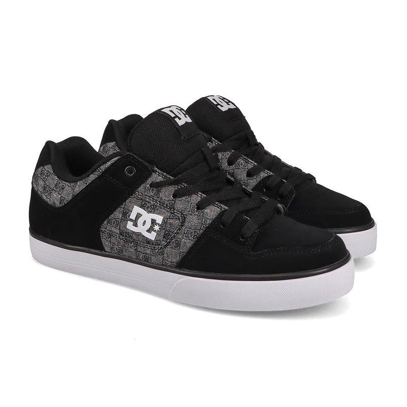 DC Men's Pure Skate Shoe, Black/Grey, 12