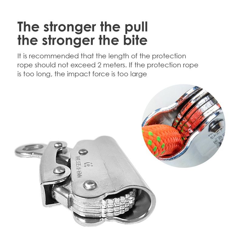 Wokyo Self Locking Rope Grab, Climbing Anti Fall Equipment for 0.47-0.63 in Diameter Rope, Self Locking Equipment for Rocking Climbing, Exploring Holes, Working at Height Anti-Drop Protection(2 Pack)