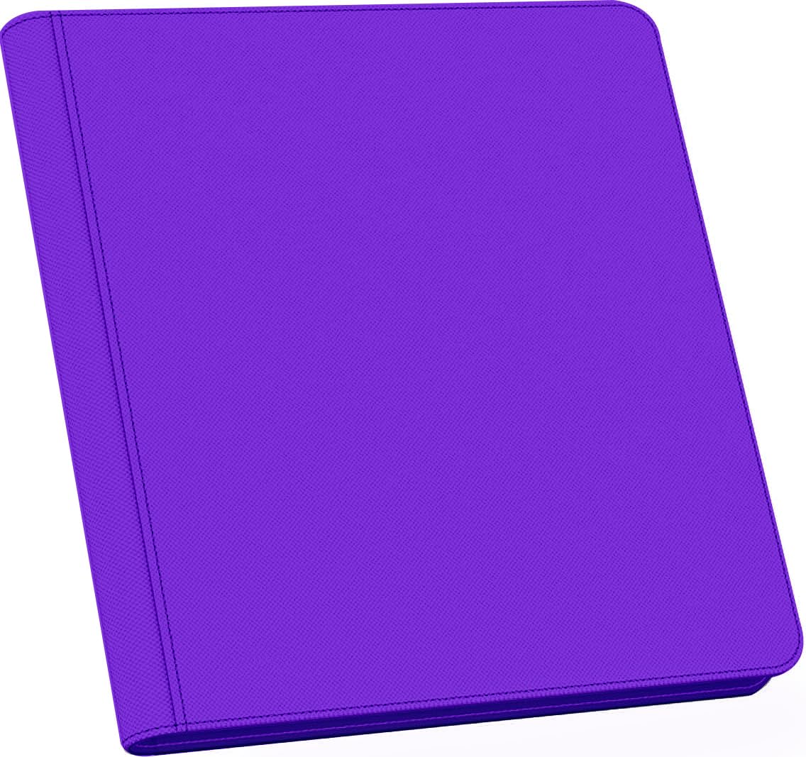 1000+ Pockets Trading Card Binder, 16 Pocket Ringless Side Loading Card Holder Album, Trading Card Album Fit for YuGiOh, MTG, TCG, Game Cards, Sports Cards, Business Cards (Purple)
