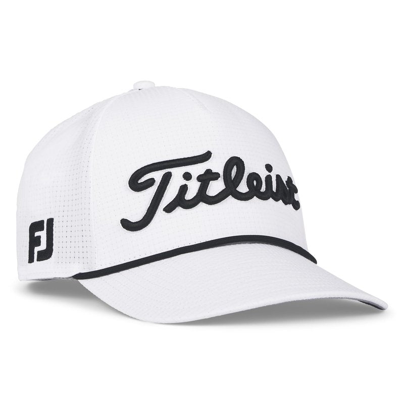 Titleist Tour Rope Golf Hat, White/Black