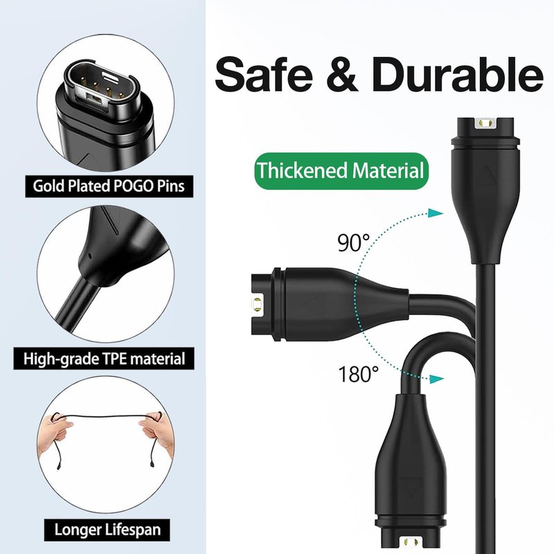 DIIMO Replacement Garmin Watch Charger for Garmin Fenix 8 7 7S 7X Pro 6 6S 6X Pro 5 5S 5X Plus, Approach S70,epix Gen 2,Instinct 2 3,tactix 7,Venu 3S,vivoactive 5 Smart Watch