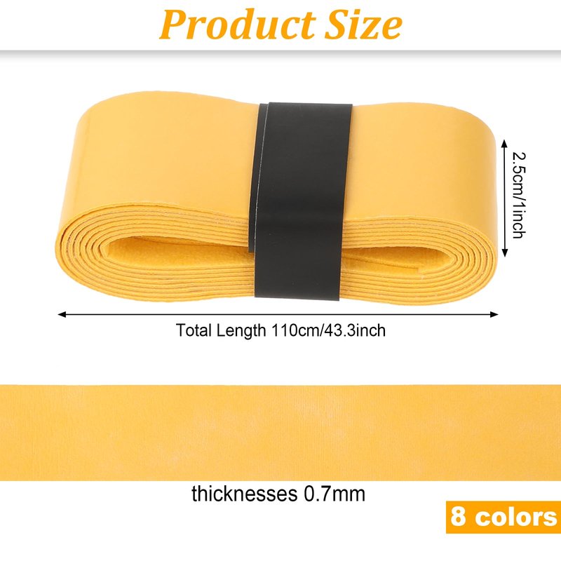 Tennis Racket Grip Tape, 8 Pieces Precut Anti-Slip Tennis Grip Tape Sweat Quick-Drying Tennis Overgrip Finishing Tape Absorbent Grip Wrap for Badminton Racket Handle, Tennis Accessories (8 Colors)
