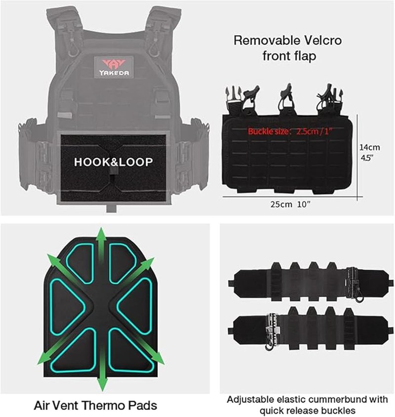 Tactical Outdoor Vest for Men - Quick Release Adjustable Airsoft Gear | Modular Laser-Cutting Design