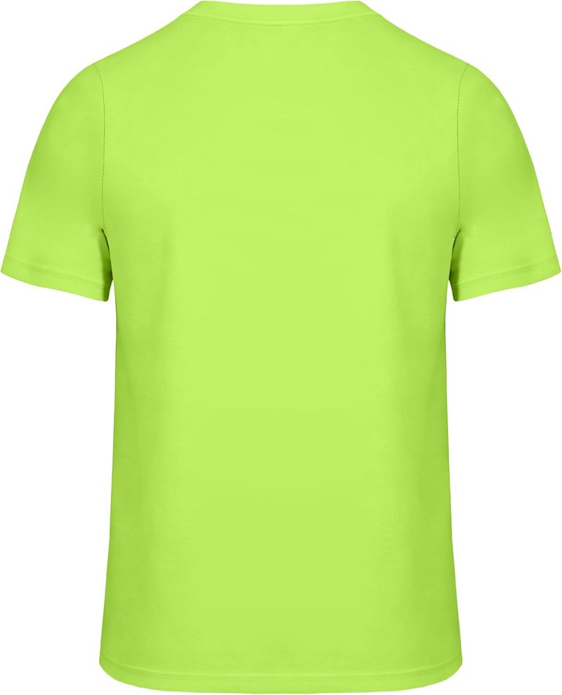 Boys' UPF 50+ Swim Shirt | Short Sleeve Rash Guard for UV Sun Protection - Neon Athletic T-Shirt