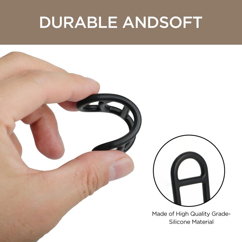 Motroce 10PCS Bike Silicone Mount Band, Bicycle Light Fastening Straps, Universal Adjustable Bike Light Mount Bands (Black)