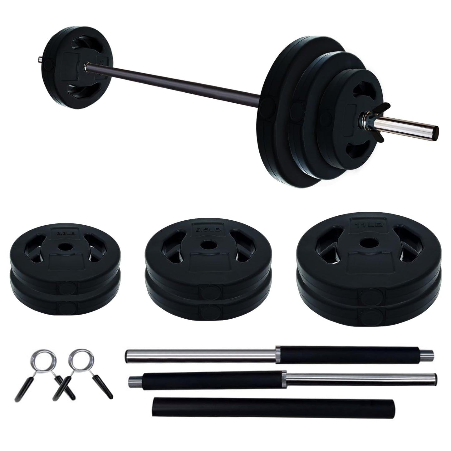 Adjustable Barbell Weight Set, Pesas Para Ejercicios En Casa, Dumbbell Set for Exercise, Lifting, And To Build Muscle