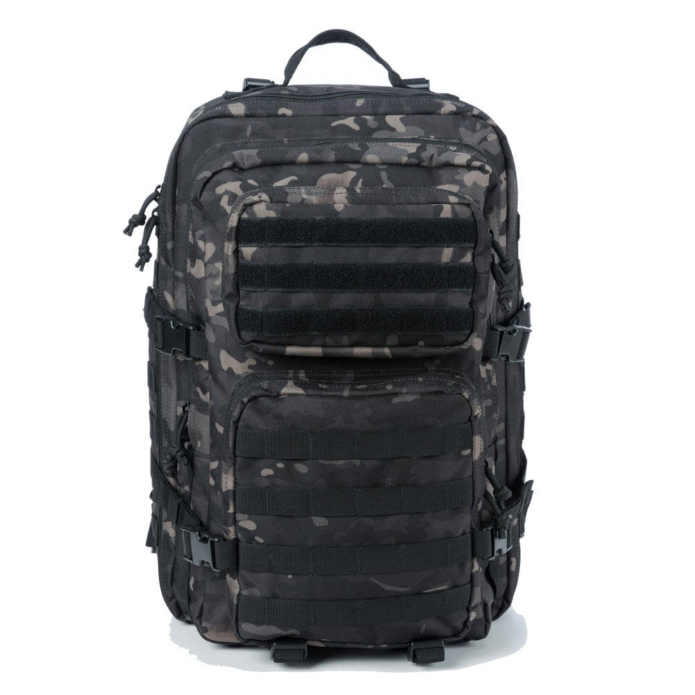 REEBOW GEAR Military Tactical Backpack Large Army 3 Day Assault Pack Molle Bag Backpacks (Black Camo)