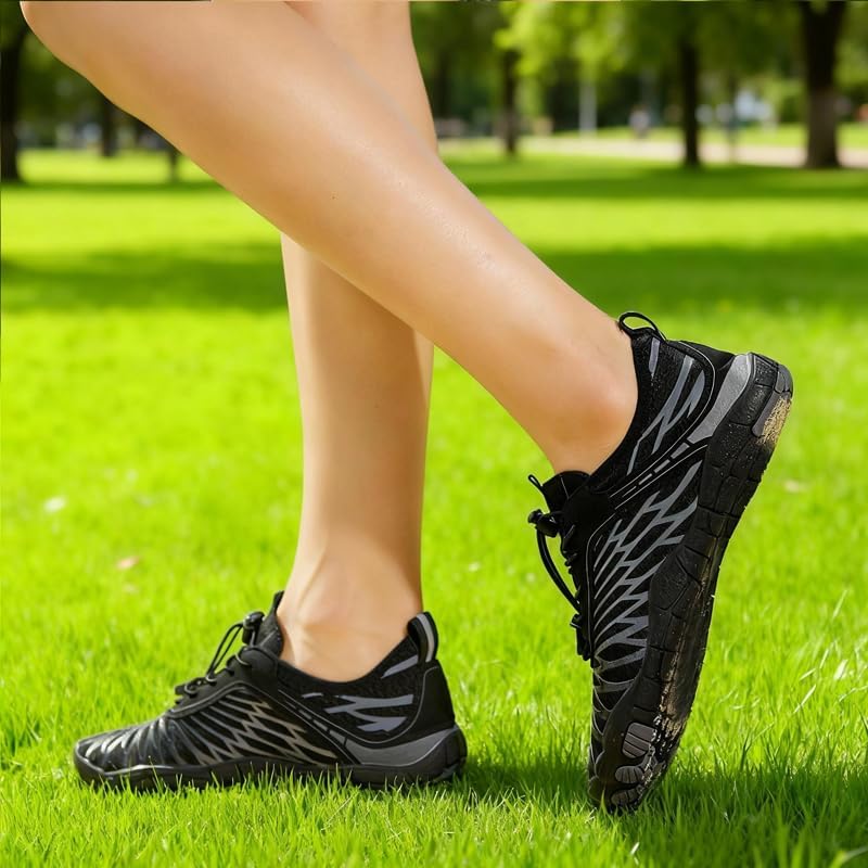 Barefoot Hike Shoes for Men & Women - Breathable Non-Slip Athletic Footwear | Wide Toe Water Shoes for Walking, Running & Swimming