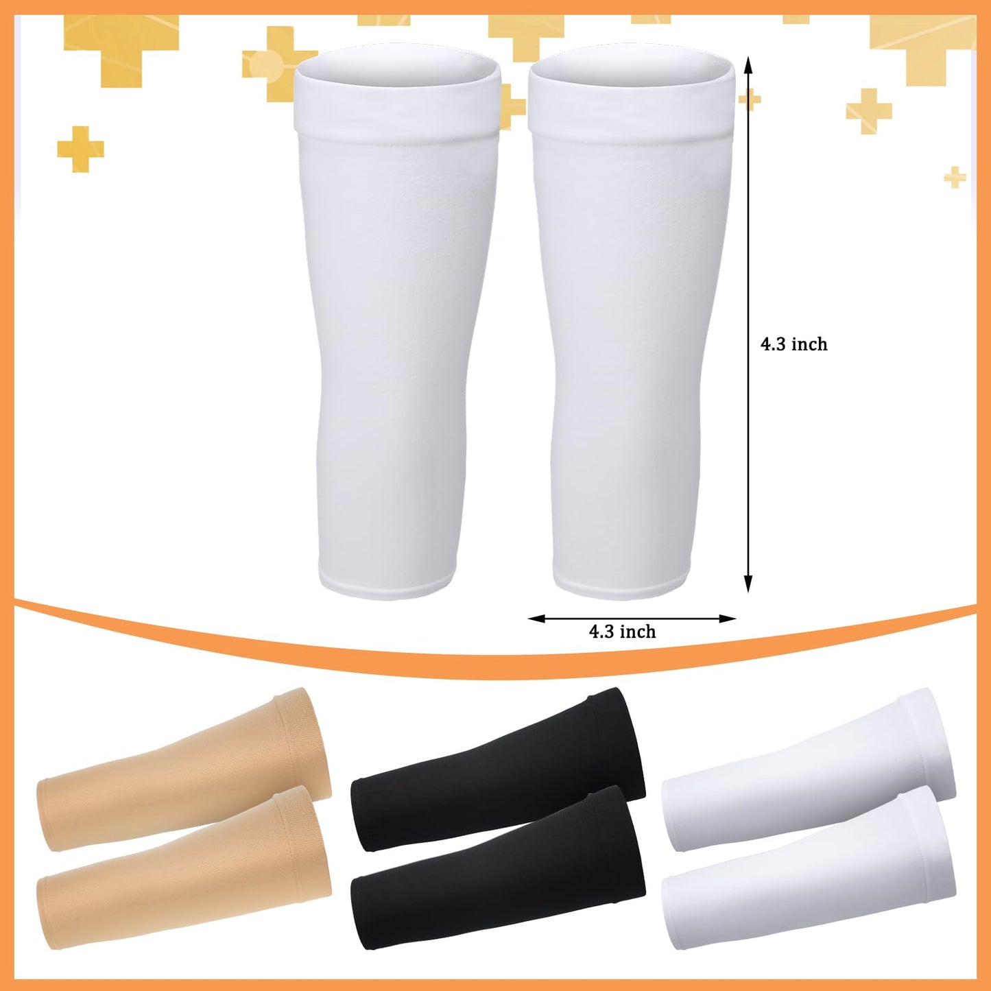 Vinsatin 6 Pcs Picc Line Sleeve for Upper Arm Fistula Dialysis Sleeve Cover One Size Fits Most Breathable Arm Cover Adult(Multicolor)