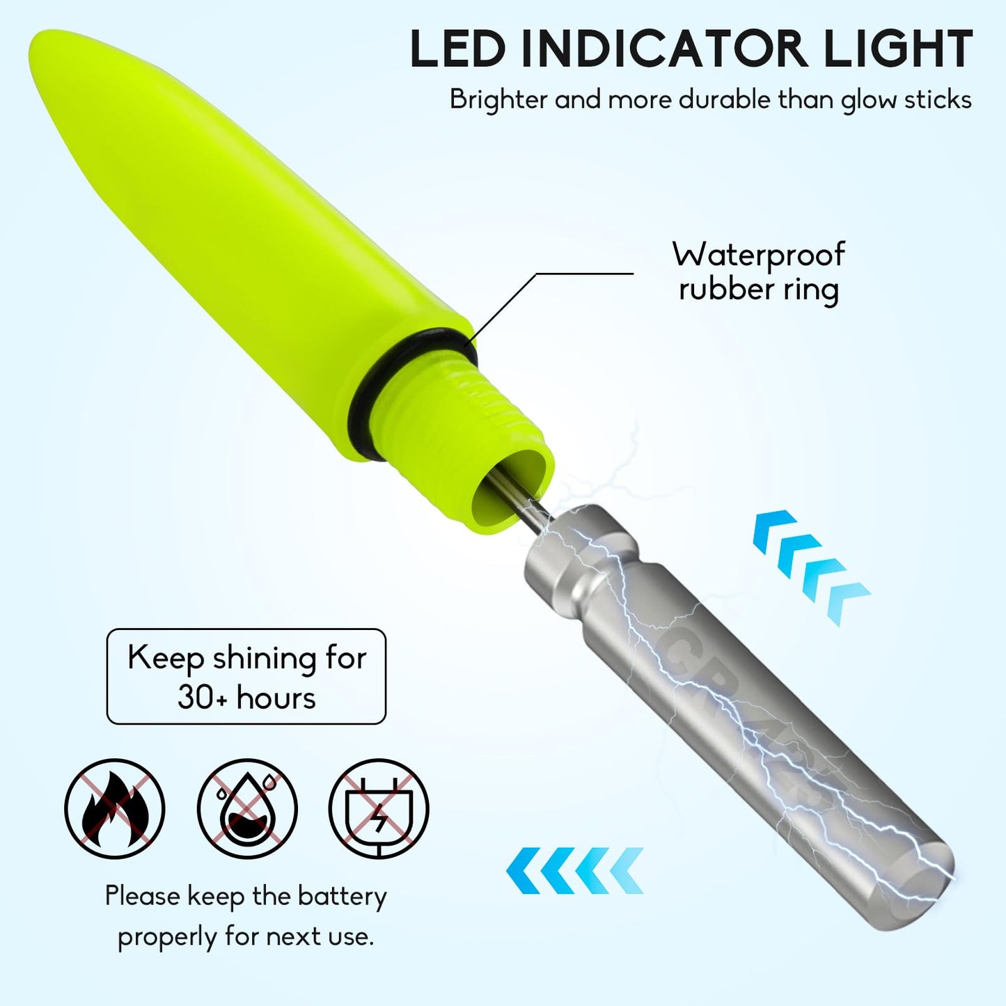 QualyQualy 4PCS Lighted Slip Bobbers Fishing Floats Glow in the Dark Spring Bobber for Crappie Walleyes Fishing