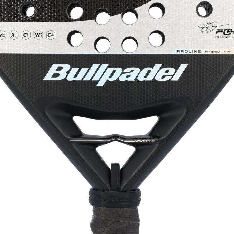 BULLPADEL Padel Racket NEURON 2025 | Professional Hybrid Shape Pala Padel | XtendCarbon 3K & MultiEva Core | Neuron Heart Stability & Wave Side Profile | Vibradrive Absorption & Hesacore Grip