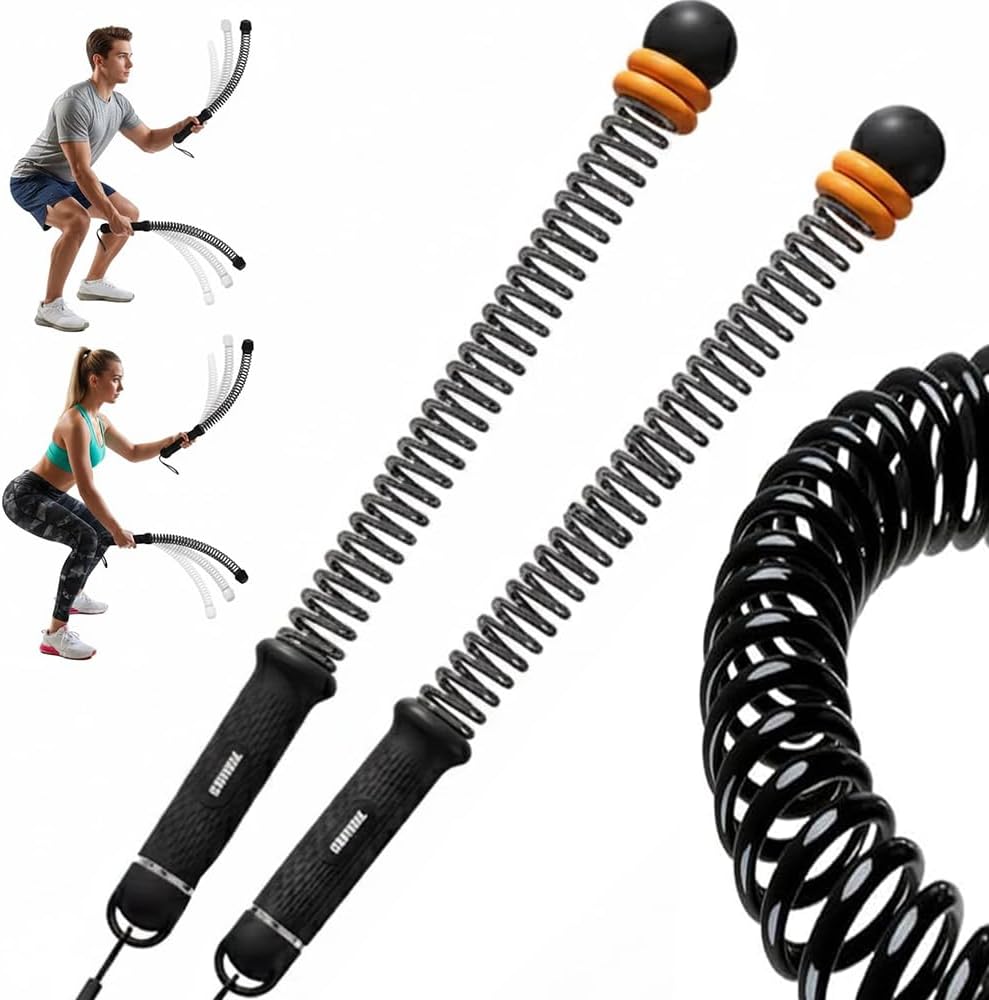 Saker Adjustable Battle Ropes - Cordless Weighted Training Ropes for Home Gym | Portable HIIT Exercise Equipment | 3 lbs (Black)