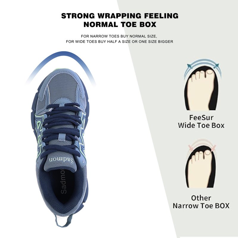 Sadmon Women's Non-Slip Trail Running Shoes Support Sneakers Tennis Shoes Casual Walking Sneakers ice-blue41