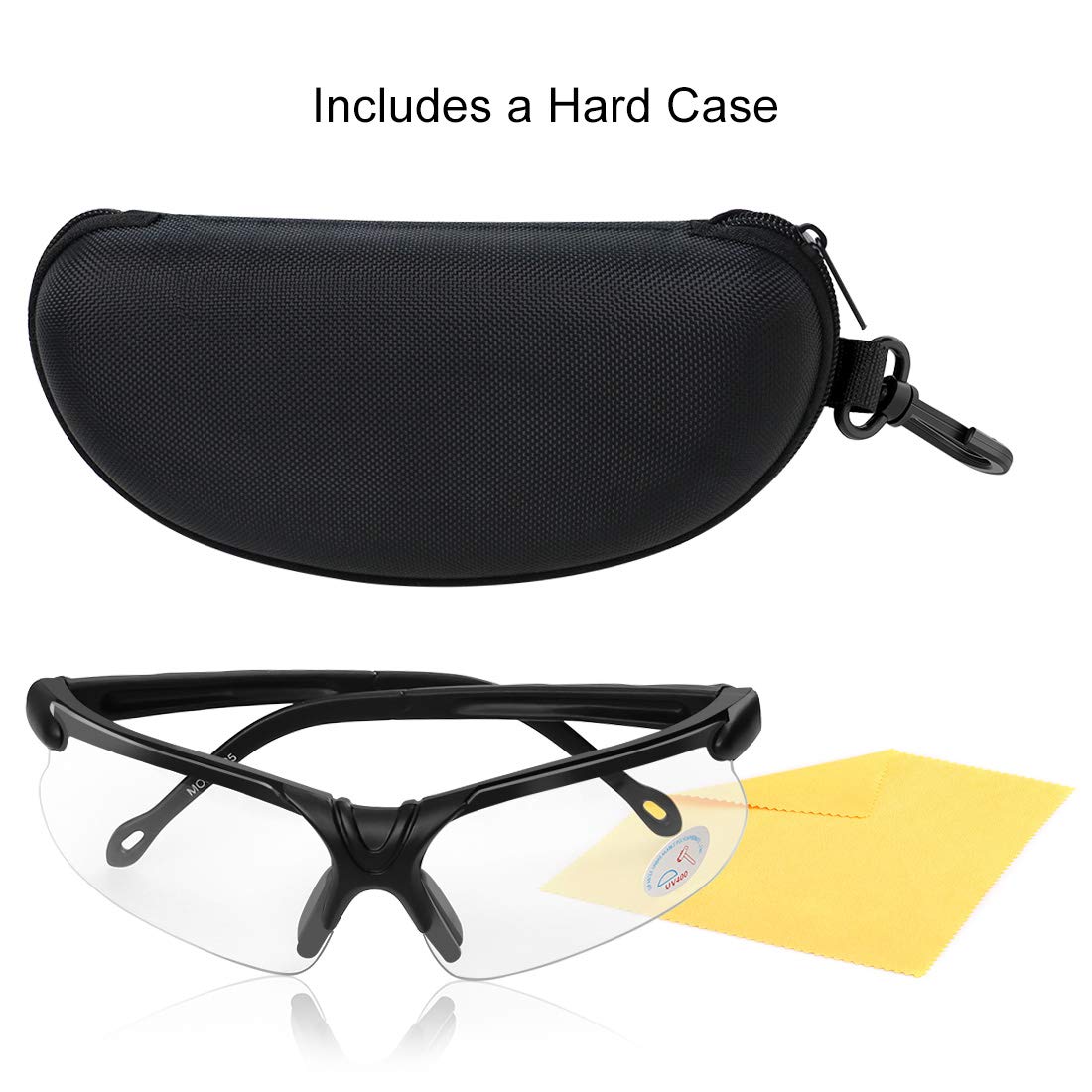 xaegistac Shooting Glasses with Case Anti Fog Hunting Safety Glasses for Adults
