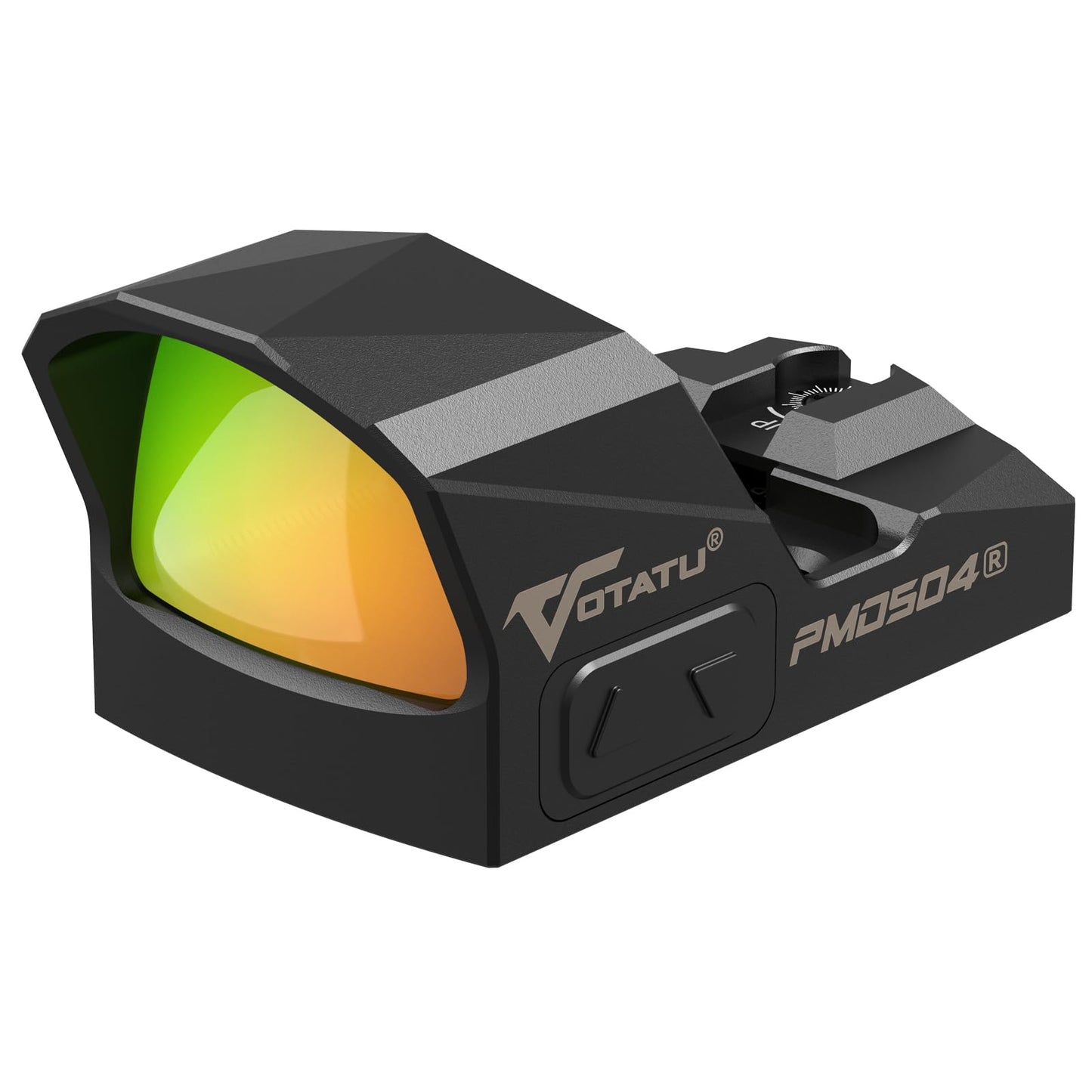VOTATU PMD504-R Multiple Reticle Red Dot Sight Compatible with RMR Footprint and Picatinny Mount - Shake Awake 1x24mm Micro Reflex Sight 2 MOA Dot 62 MOA Circle Optic