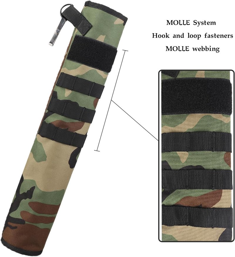 Lightweight Back Arrow Quiver - Dual Use Foldable Compact Hip Bag for Target Shooting | Molle System