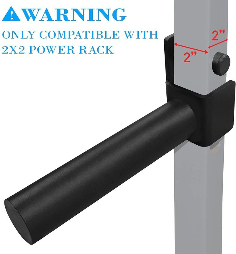 Balelinko Extended 9" Olympic Weight Plate Holder, Weight Plate Storage, Attachment for for 2"x2" Tube Power Cage with 1" Hole, 1 Pair, Bonus a Pair of 2" Spring Clip Collars Rings