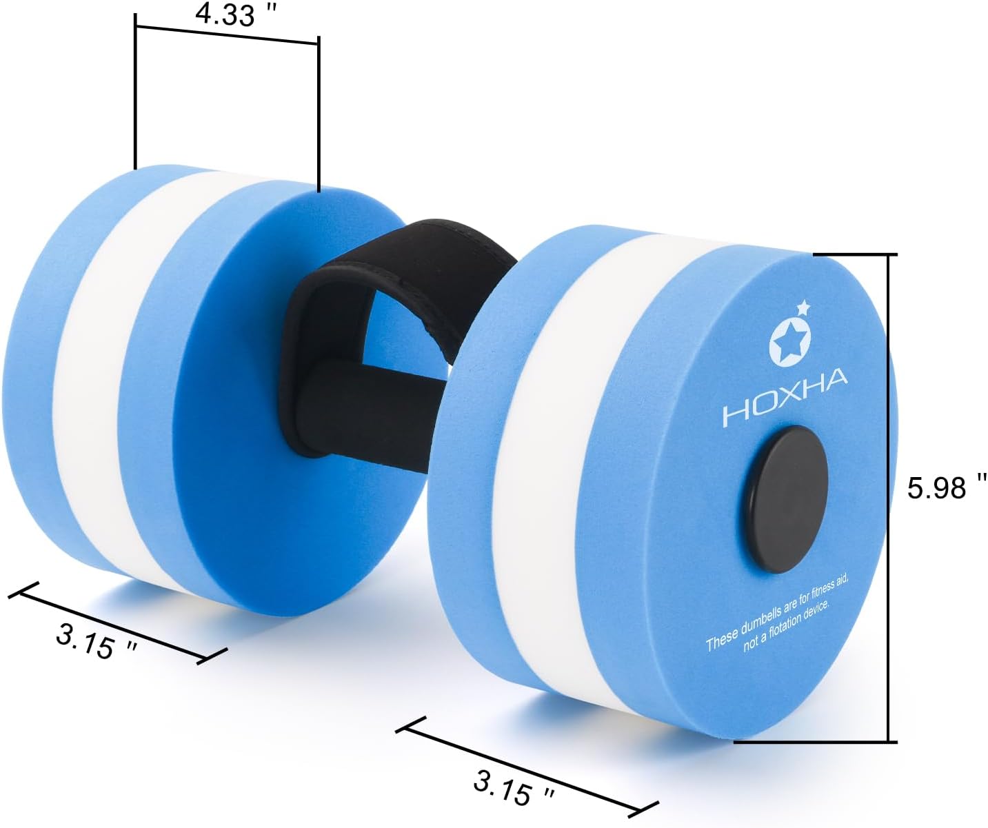 Aquatic Exercise Dumbbell Set - Foam Dumbbells for Water Aerobics | Resistance Training for Weight Loss