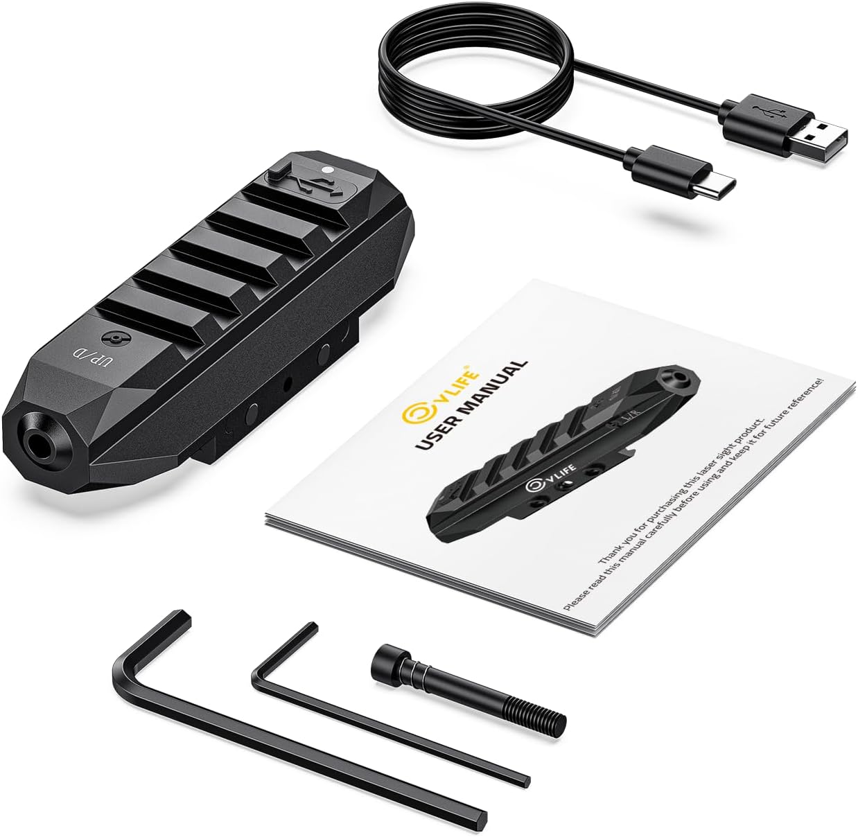 CVLIFE Laser Sight for Rifle - Low Profile Rechargeable Picatinny Laser with Strobe Mode | Precision Targeting