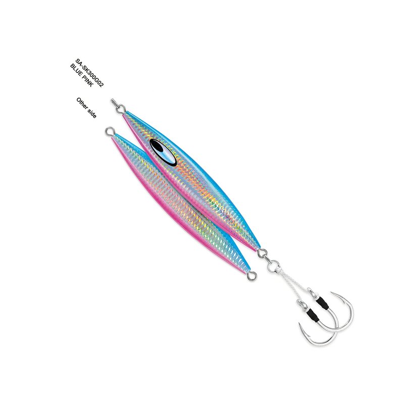 Daiwa Jig Saltwater SA-SK170G02 Saltiga SLK Metaljig, 6oz, 7/0 Assist Hooks, Blue