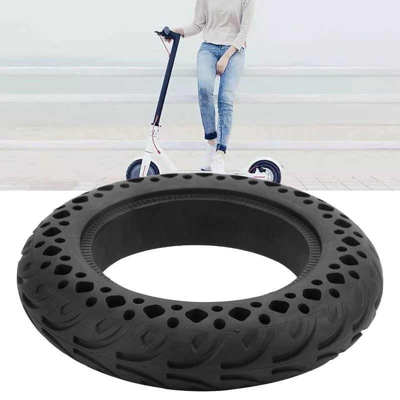 Scooter Explosion-Proof Solid Tires, 10x2.0in Shock-Absorbing Tires Replacement for Electric Scooters Wheel