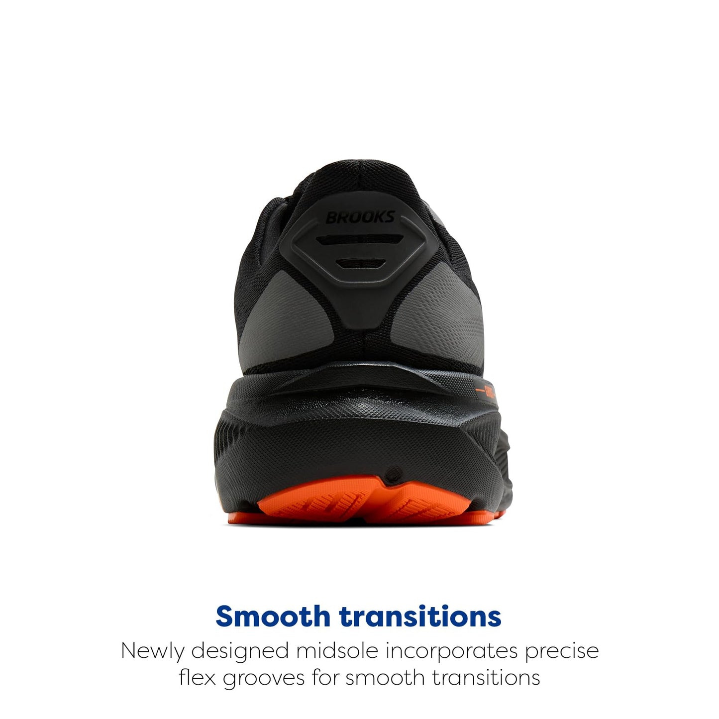 Brooks Women’s Ghost 17 Neutral Running Shoe - Black/Orange - 5 Medium