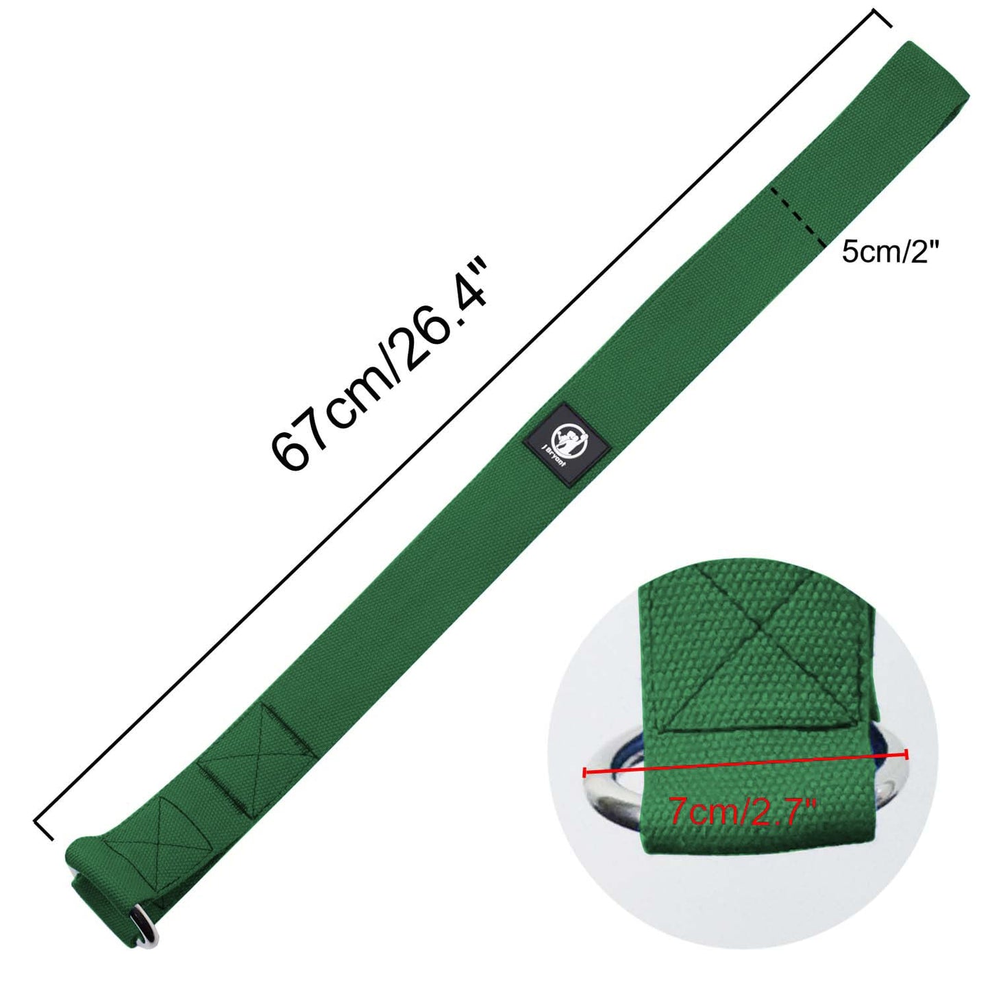 J Bryant Arm Wrestling Training Strap Belt Hand Grip- Ideal for Wrist Forearm and Biceps Workouts Multifunctional Home Gym Fitness Equipment Compatible with 1 inch and 2 inches Barbell Plates (Green)