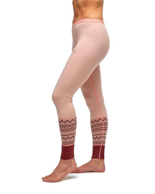 Kari Traa Women's Lokke Base Layer Bottoms - Wool Thermal Pants, Pale, X-Large
