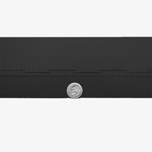 IncStores Fitness Foam Flooring Tiles | Low-Profile Interlocking Foam Tiles for Lightweight Floor Protection in Your Home Gym, Playroom, and More | Black, 72 Sq Ft