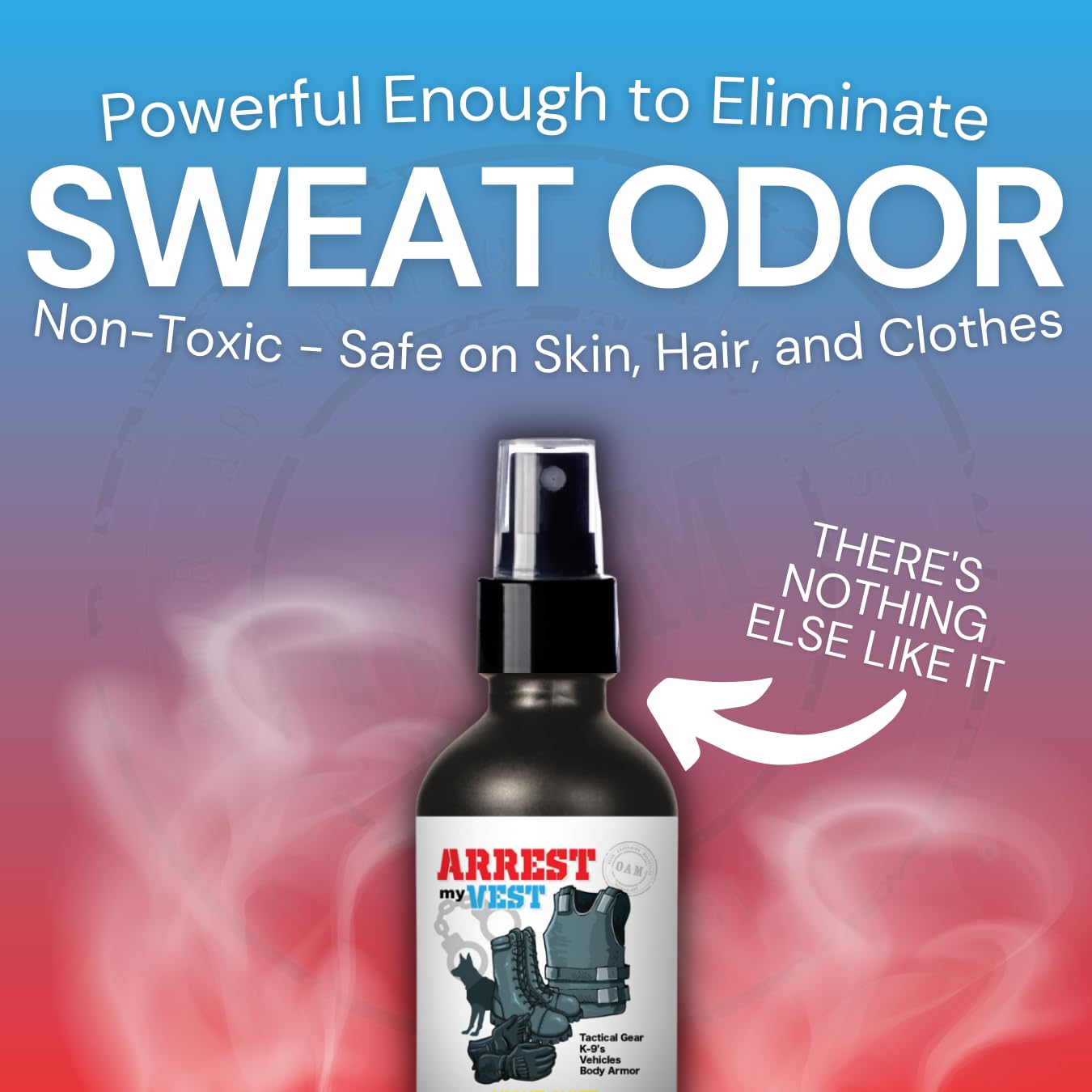 Arrest My Vest Military and Police Grade Odor Eliminating Spray for Body Armor Odor, Tactical Gear. Safe on K9's. Safe on All Ballistic Vests and Fabrics - Midnight Fragrance - 2 16 oz Bottles