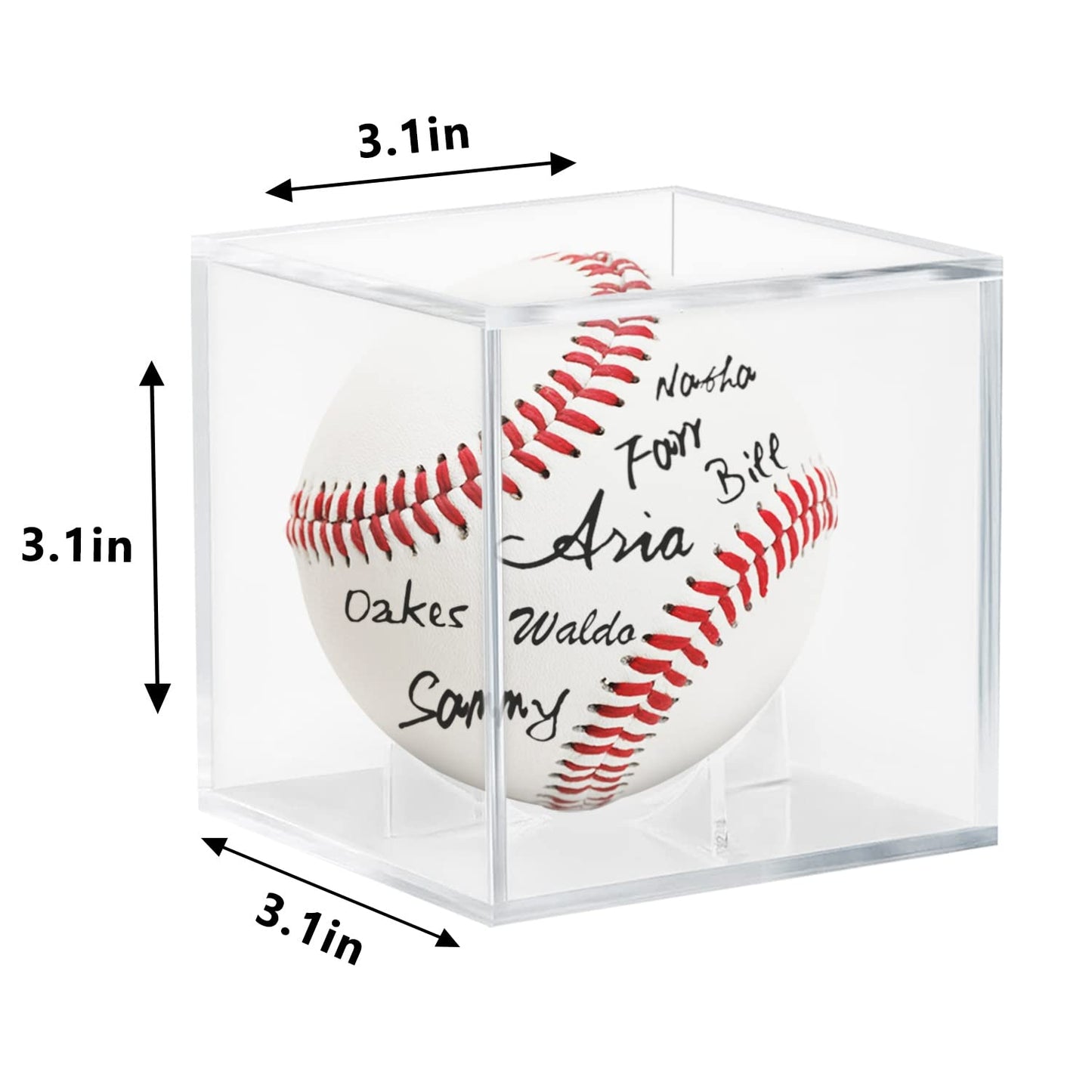 4 Pack Acrylic Baseball Display Case - UV Protected Baseball Holder for Display, Display Case for Autographed, Tennis, Golf, Billiard Balls, Memorabilia