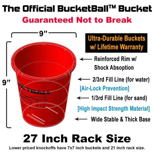 BucketBall | Beach Edition Combo Pack | Ultimate Beach, Pool, Yard, Camping, Tailgate, BBQ, Lawn, Water, Indoor, Outdoor Game – Best Gift Toy for Adults, Boys, Girls, Teens, Family