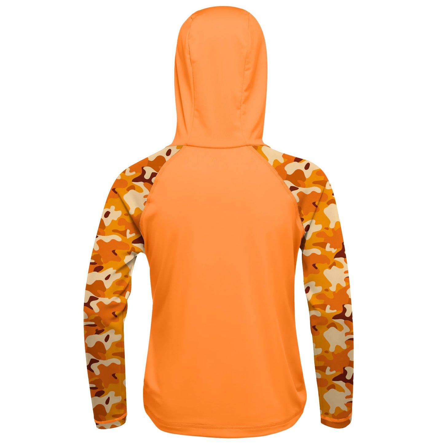 DRONIRING Boys Rash Guard Swim Hoodie, UPF 50+ UV Sun Protection Long Sleeve Fishing Shirt, Kids Youth SPF Water Shirts Bright Orange