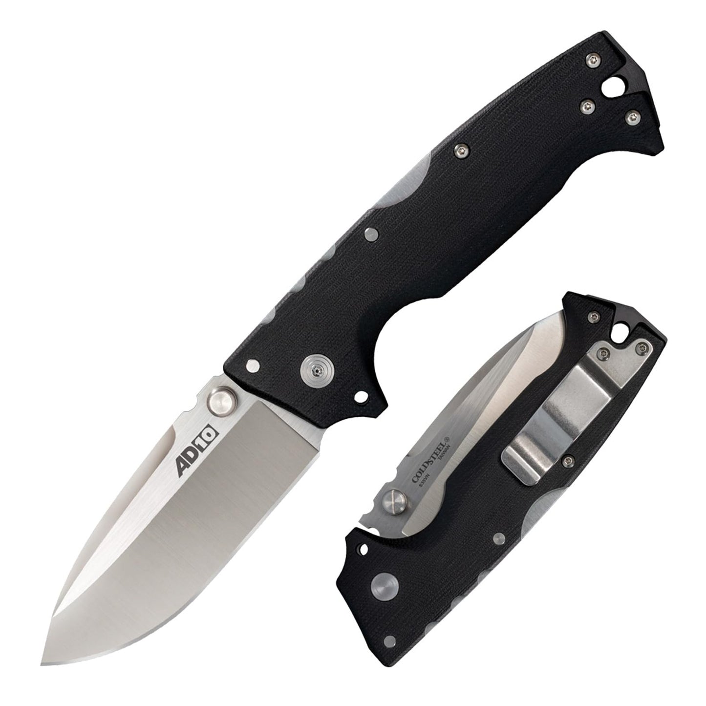 Cold Steel AD-10 and Ultimate Hunter 3.5" S35VN Steel Folding Knives with G-10 Handles and Tri-Ad Lock