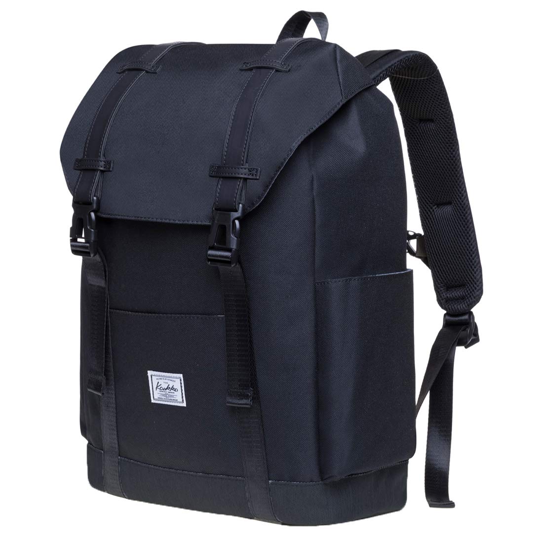 KAUKKO Vintage Casual polyster and Leather Rucksack Backpack