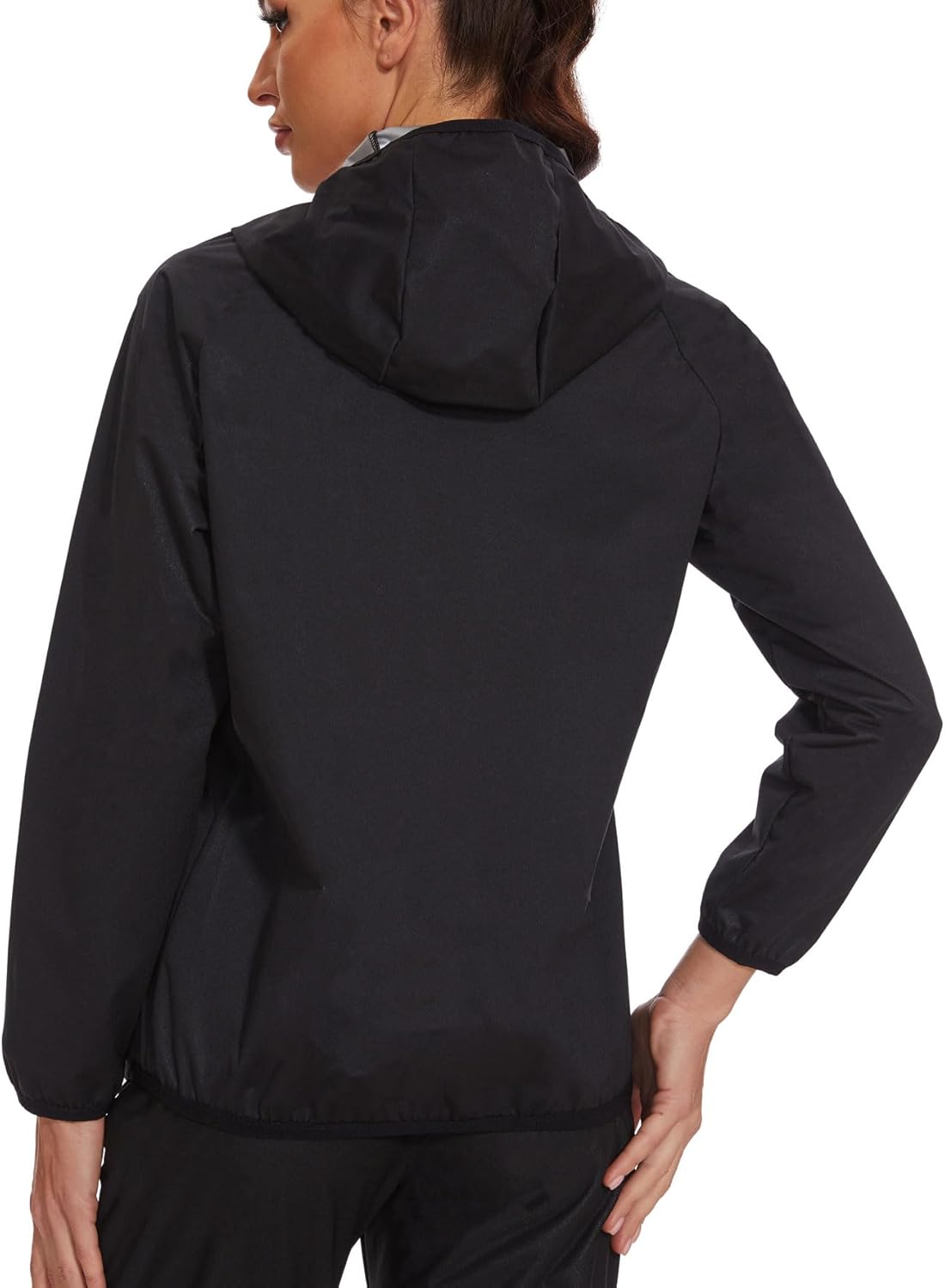 Sauna Jacket for Women - Workout Sweat Long Sleeve Gym Top | Body Shaper Zipper Design