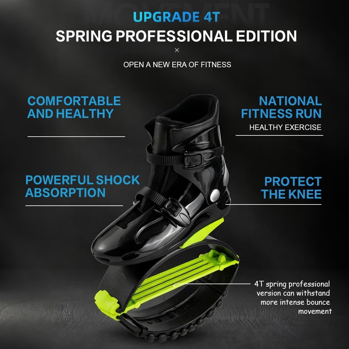 Kangaroo Jump Shoes - High Bounce Jumping Boots for Fitness & Weight Loss | Adjustable Fit, Low-Impact Design