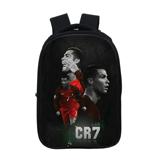 DENATOP Cristiano Ronaldo Graphic Backpack-Casual Travel Daypack Waterproof Bookbag for Football Fans