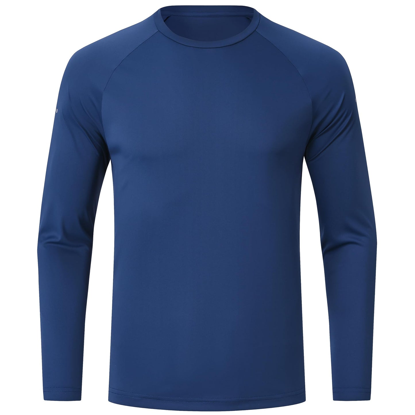 Men's Long Sleeve Rash Guard Swim Shirts UPF 50+ Sun Protection Dry Fit T-Shirt Athletic Tops for Running Hiking Fishing Navy Blue M