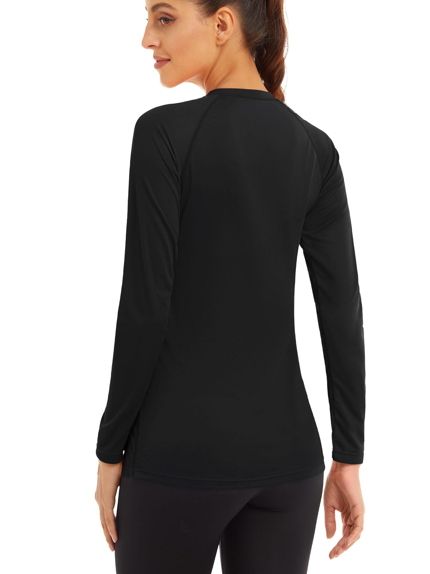UV Shirts for Women Long Sleeve Shirts for Women Running Shirts Summer Shirt Hiking Shirts Women Sun Protection Shirts Fishing Shirts Black